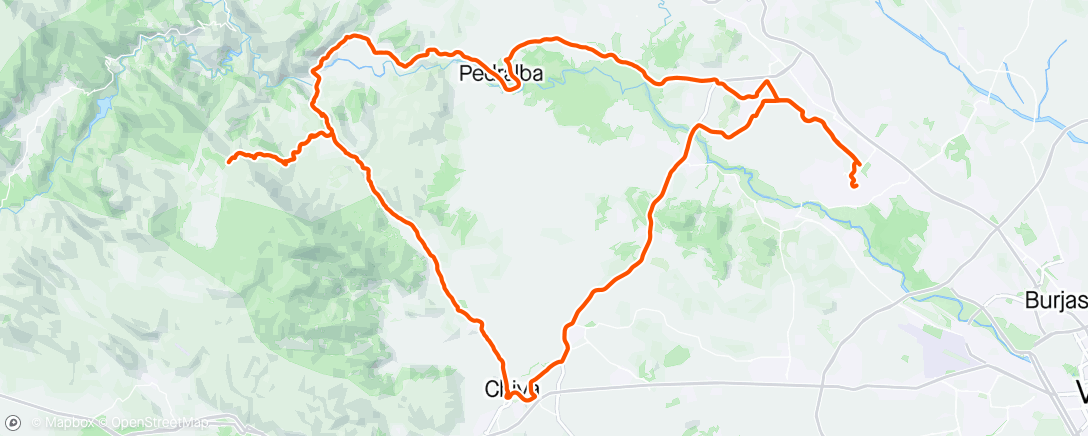 Map of the activity, L'Eliana-Marjana-L'Eliana