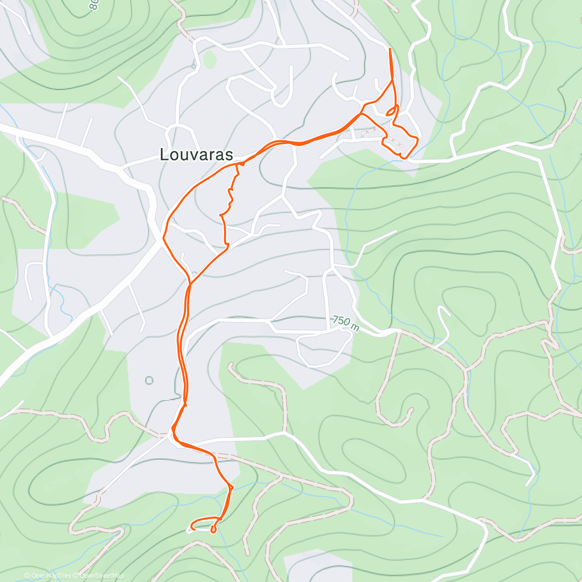 Map of the activity, Afternoon Hike