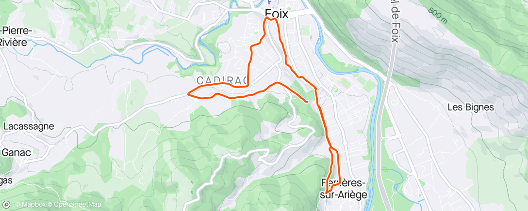 Map of the activity, Trail SBAN 24-21