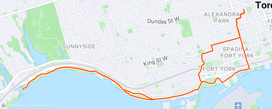 Map of the activity, Morning Run