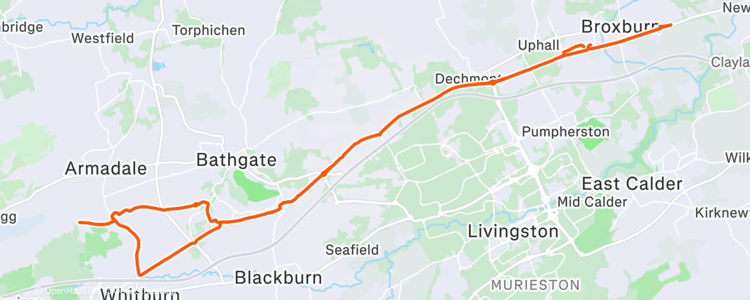 Map of the activity, Morning Ride