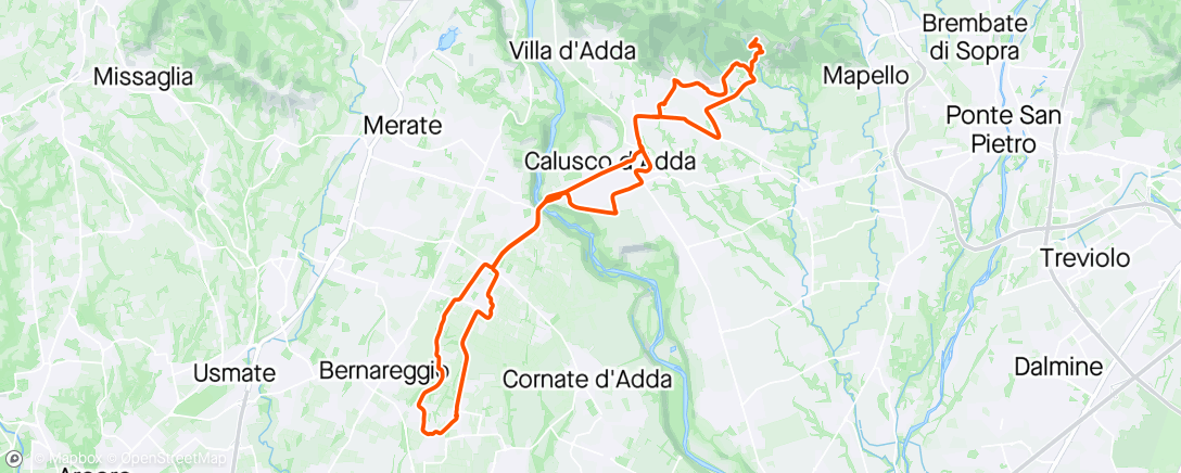 Map of the activity, Sessione di mountain biking pomeridiana, Fontanella