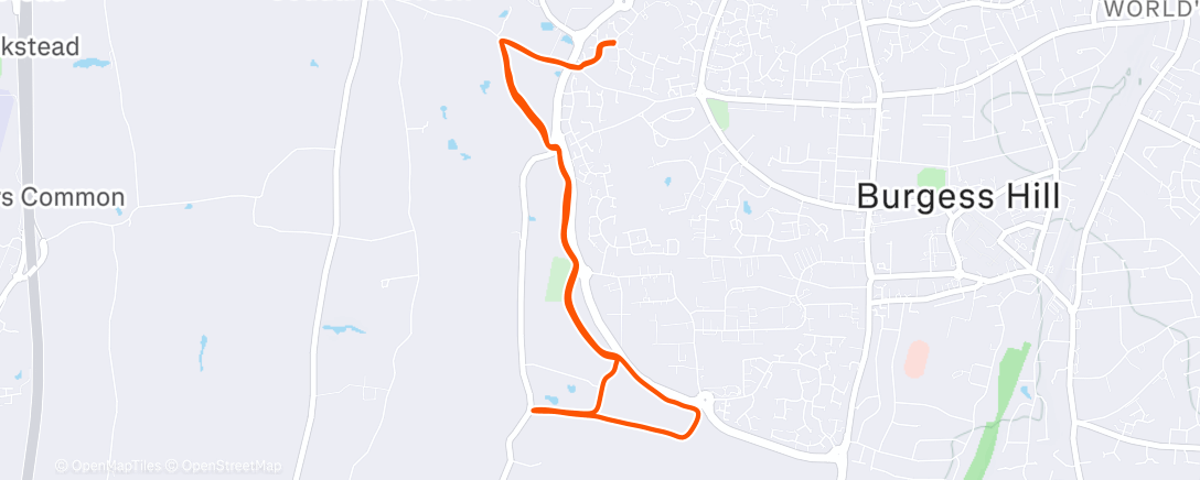 Map of the activity, Lunch Run
