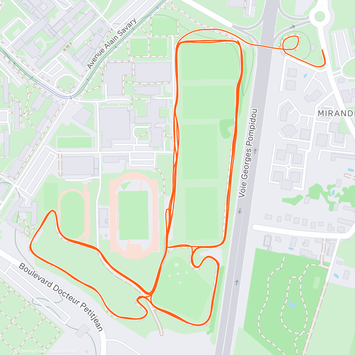 Map of the activity, Footing matin tout gelé, on décale la séance à cet aprèm 🤞🏼(pas gagné)