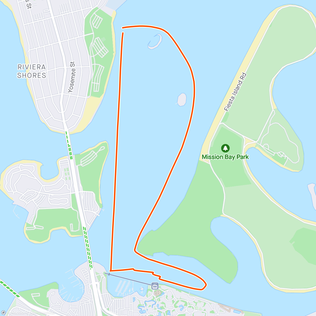 Map of the activity, SDCC Masters Club Champ 8+ (Heat2)