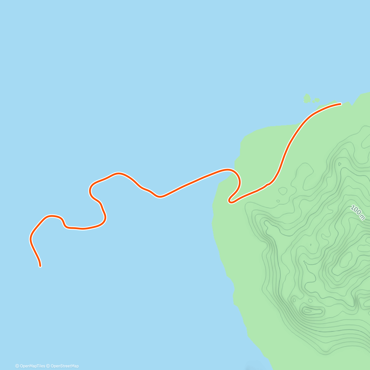 Map of the activity, Zwift - At/Overs on Ocean Lava Cliffside Loop in Watopia