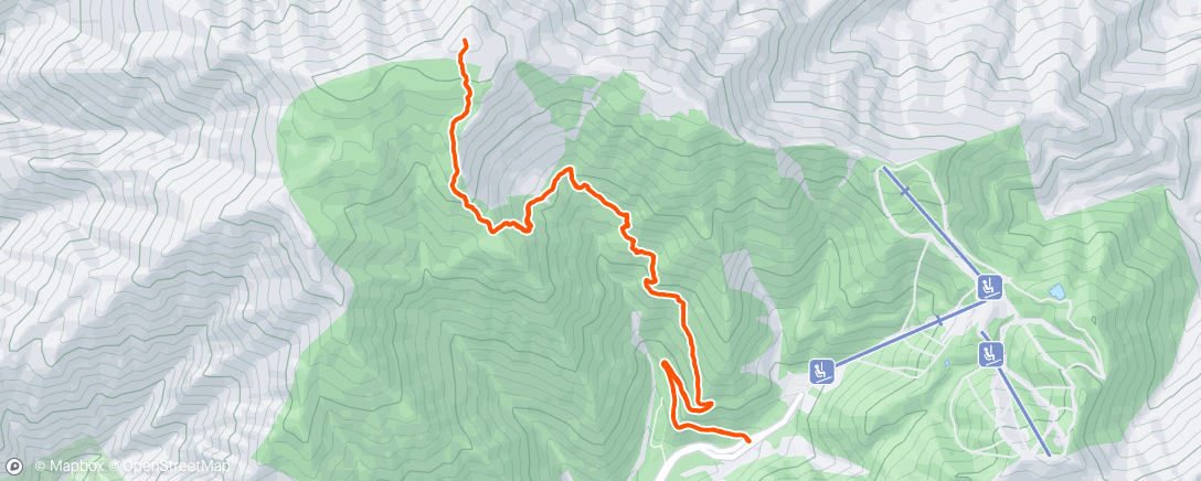 Map of the activity, Baldy Jan 2, 2025