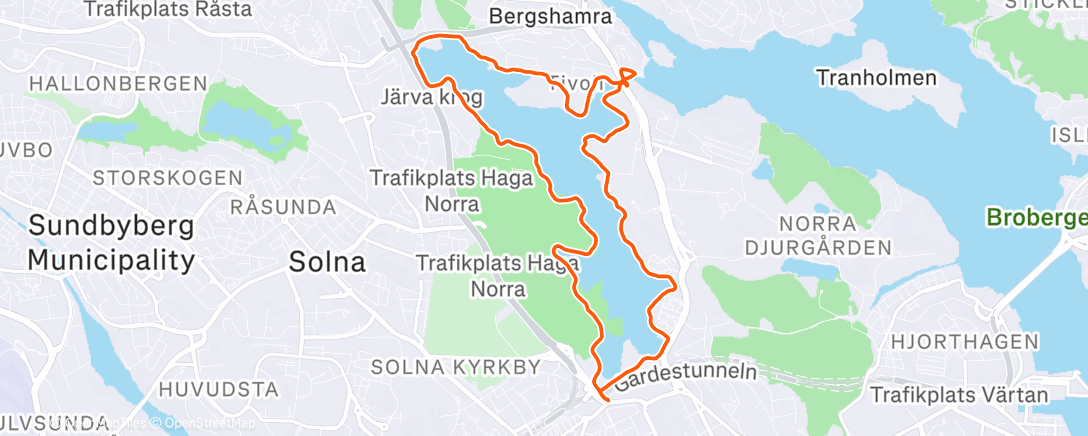 Map of the activity, Lunch Run