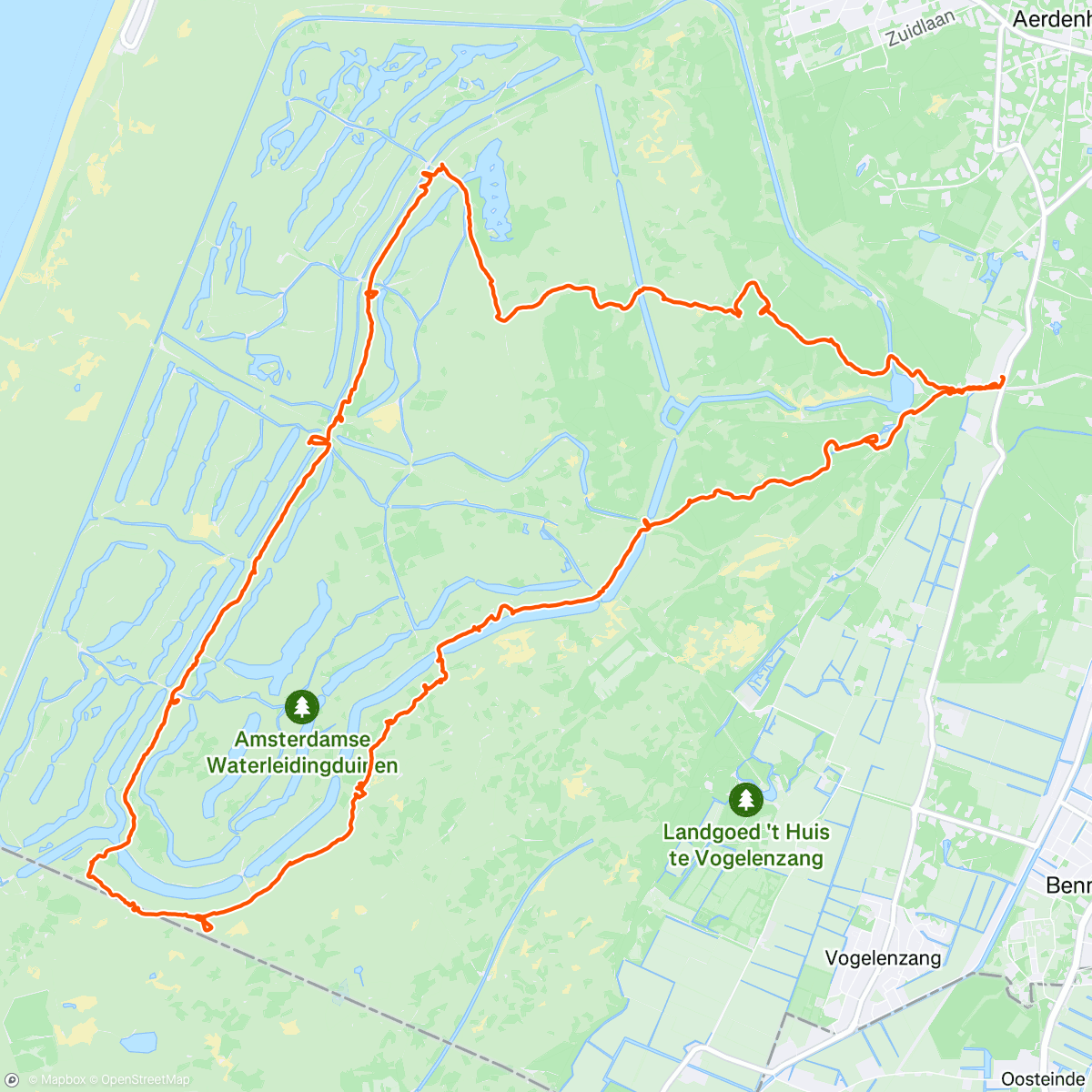 Karte der Aktivität „Waterleidingduinen”