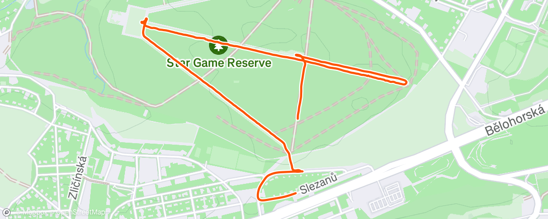 Map of the activity, Morning Run