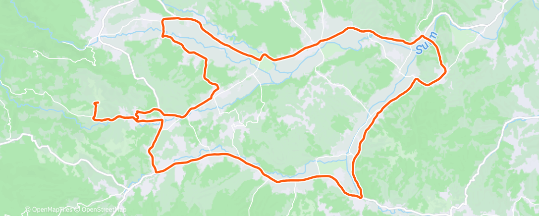 Map of the activity, Mittagsradfahrt