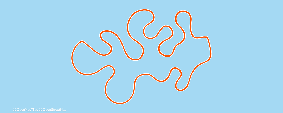 Map of the activity, MyWhoosh Road Race