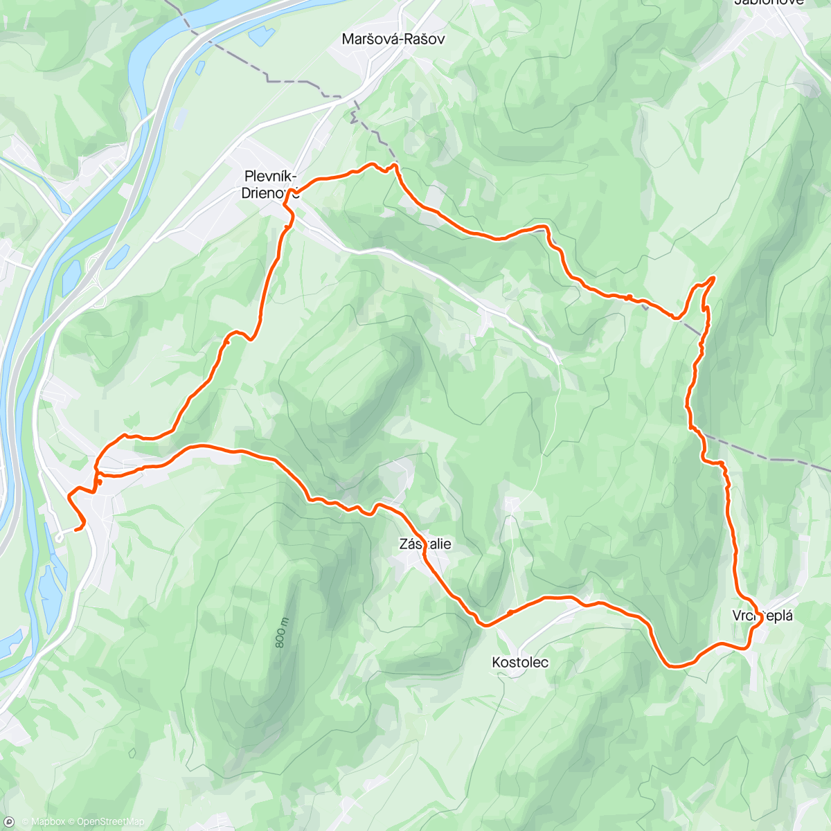 Map of the activity, Jilemnického 25ka v 25km verzii 🚶🌥️👍