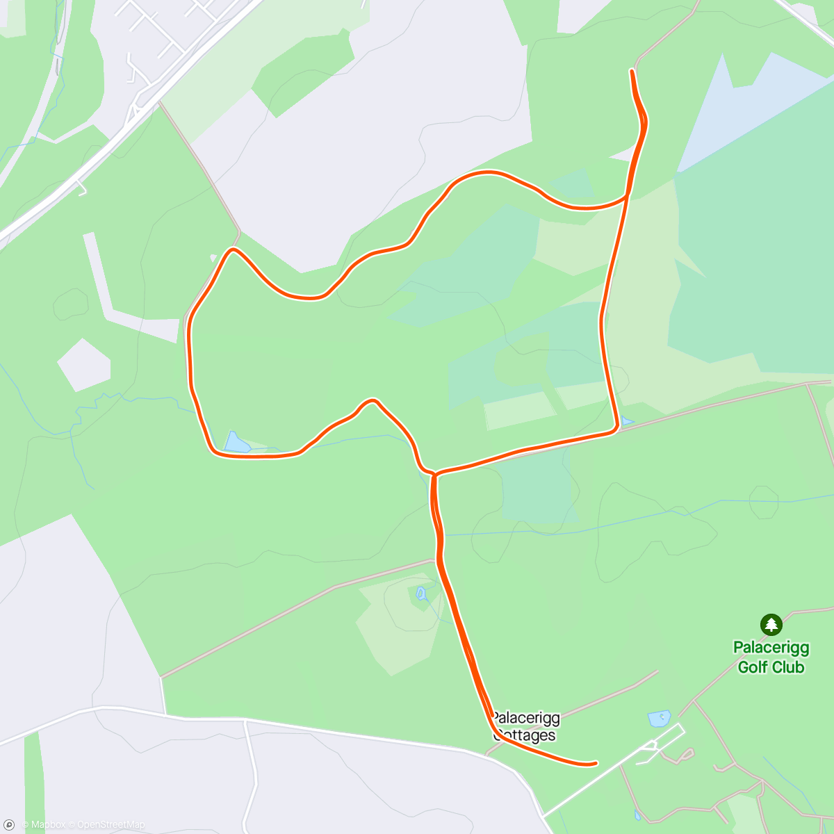 Map of the activity, Walk / ran at Palacerigg Country. What a lovely parkrun.  RunforTim#248
