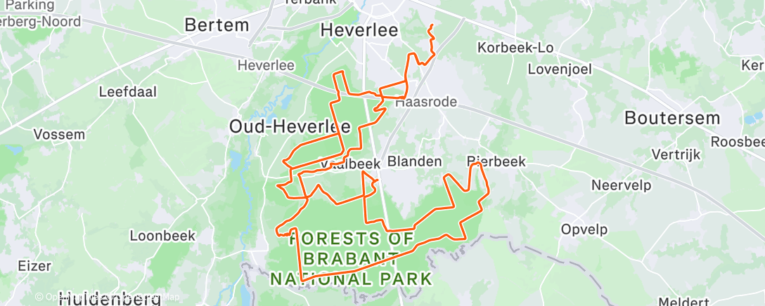Map of the activity, Afternoon Ride