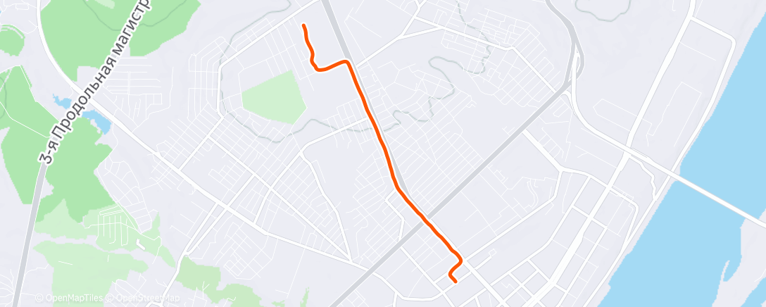 Карта физической активности (Дневной забег)