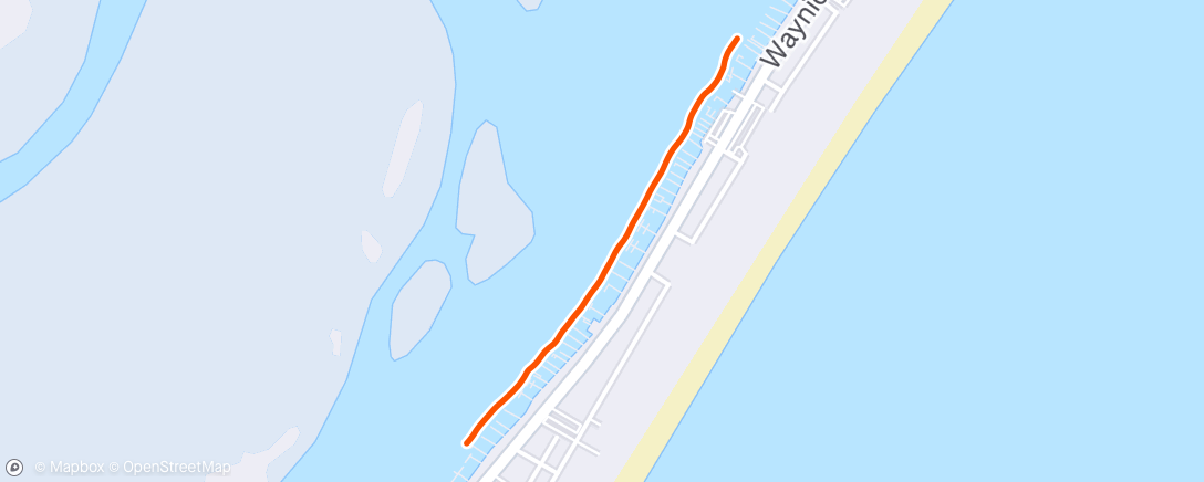 Map of the activity, Morning Swim