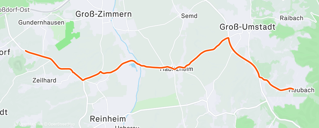 Map of the activity, Fahrt am Morgen