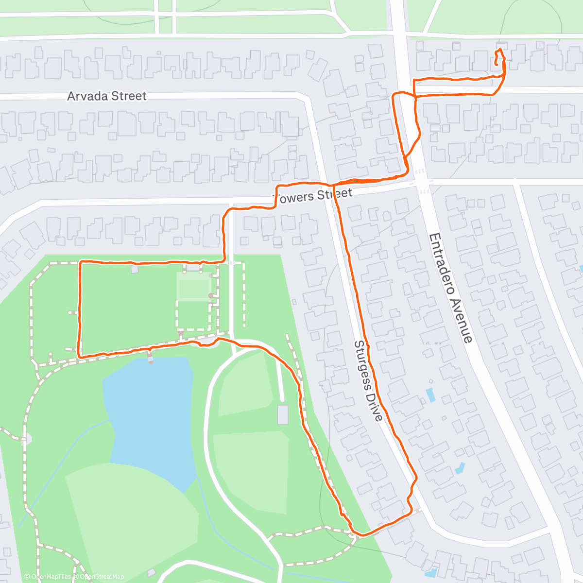 Map of the activity, Doggy walk with Jill!