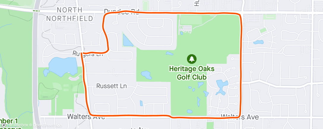 Map of the activity, Morning Run