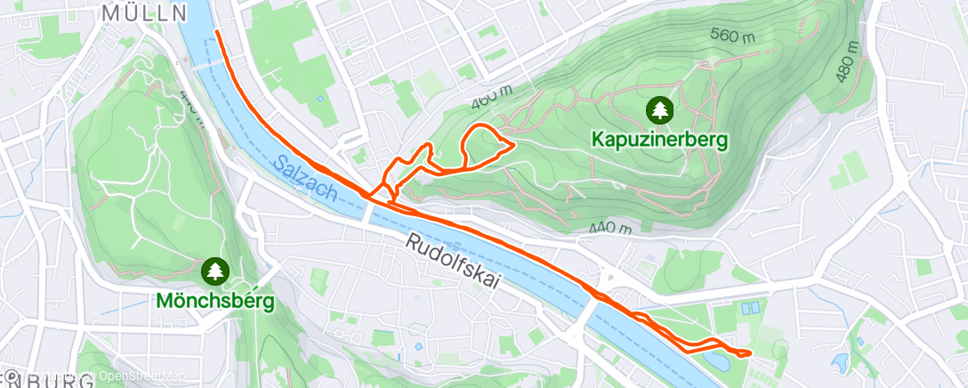 Mappa dell'attività Lauf am Abend