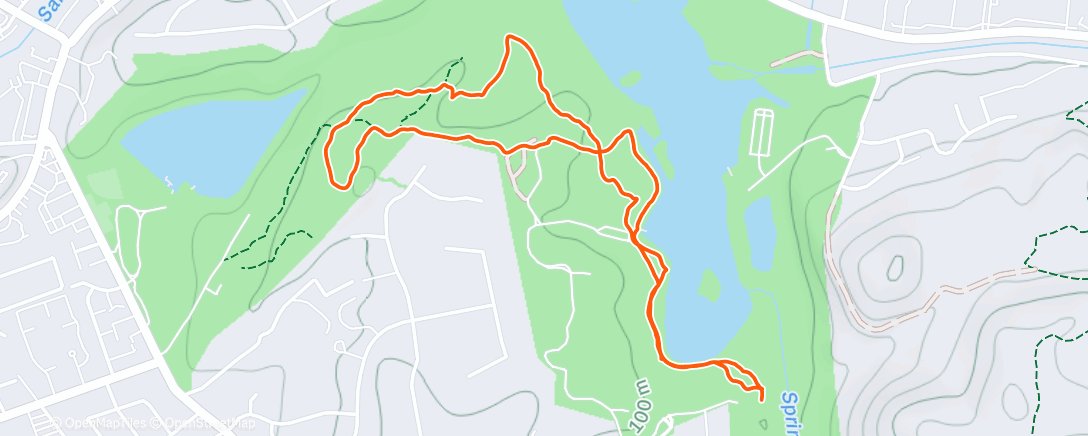 Map of the activity, Lunch Hike