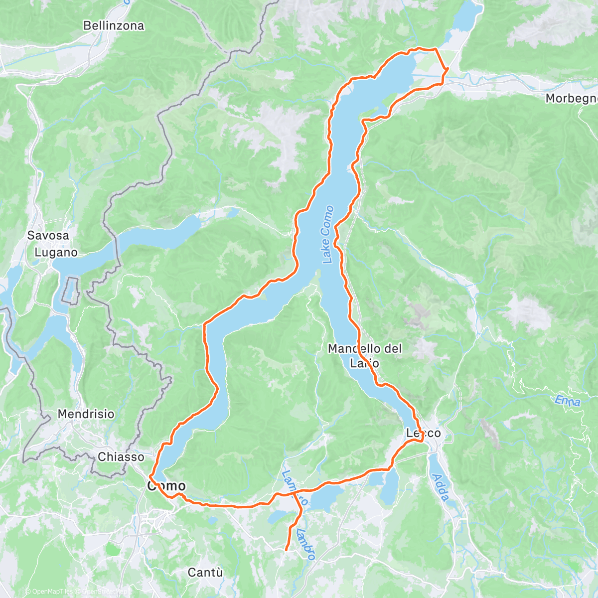 活动地图，Pedalata mattutina