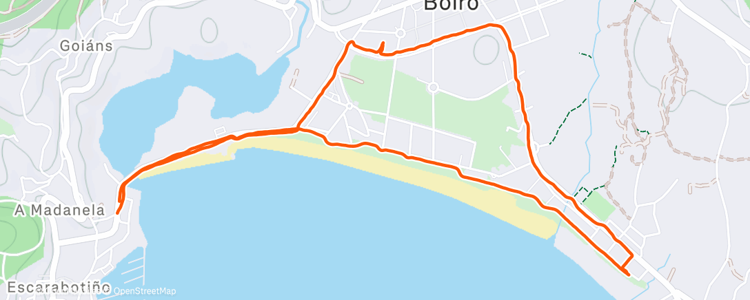 Map of the activity, Caminata de tarde