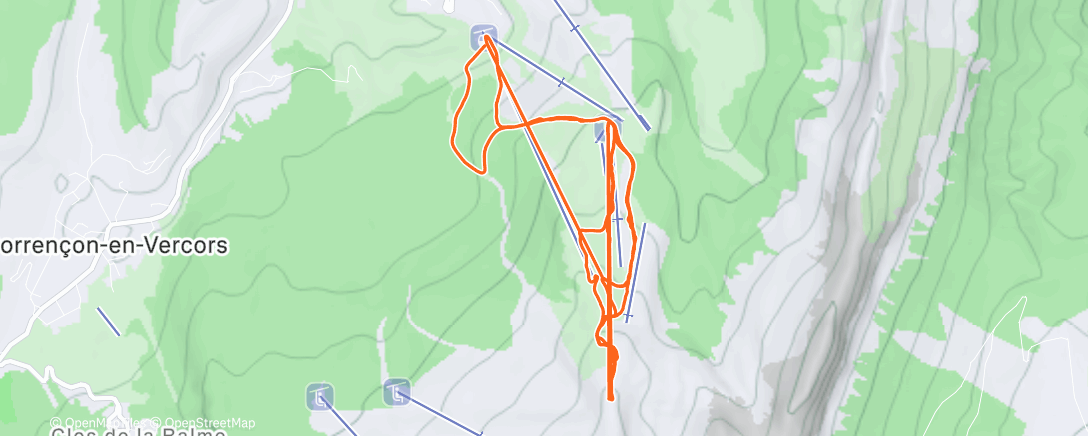 Map of the activity, Snowboard le midi