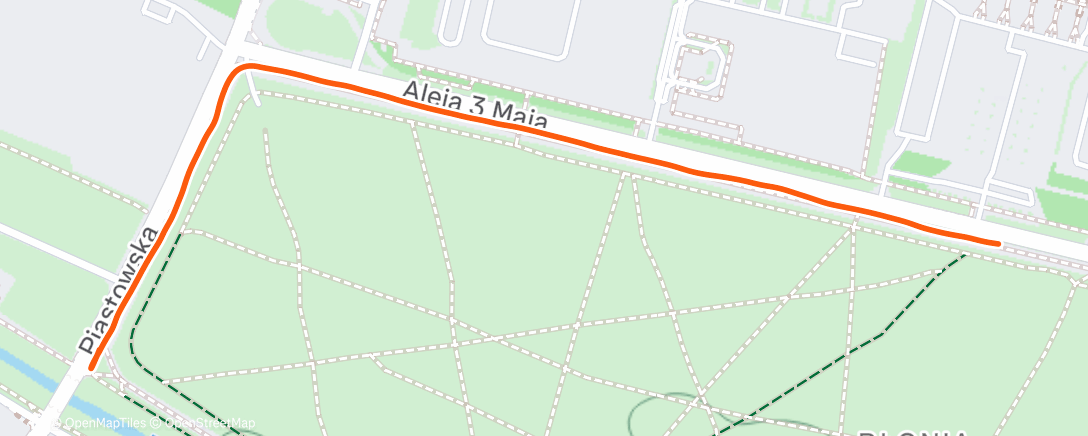 Map of the activity, Rozgrzewka przed parkrun 🤸‍♂️ - [27.12.2025]