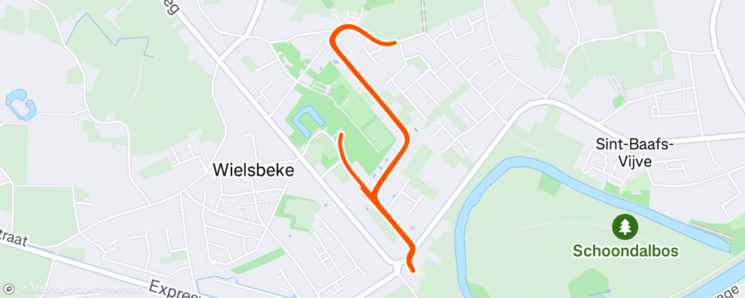 Map of the activity, Lunch Run