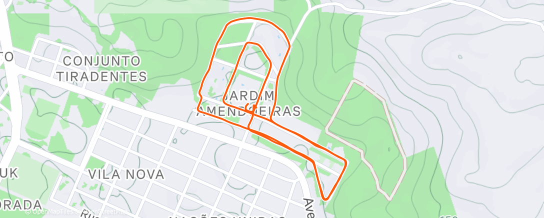 Map of the activity, Caminhada matinal 🌥