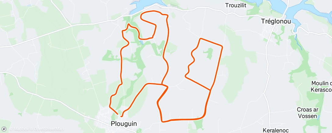 Map of the activity, Semi marathon de Plouguin