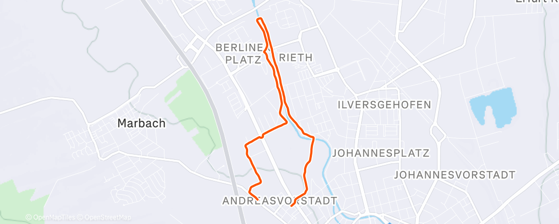 Map of the activity, Wanderung am Abend
