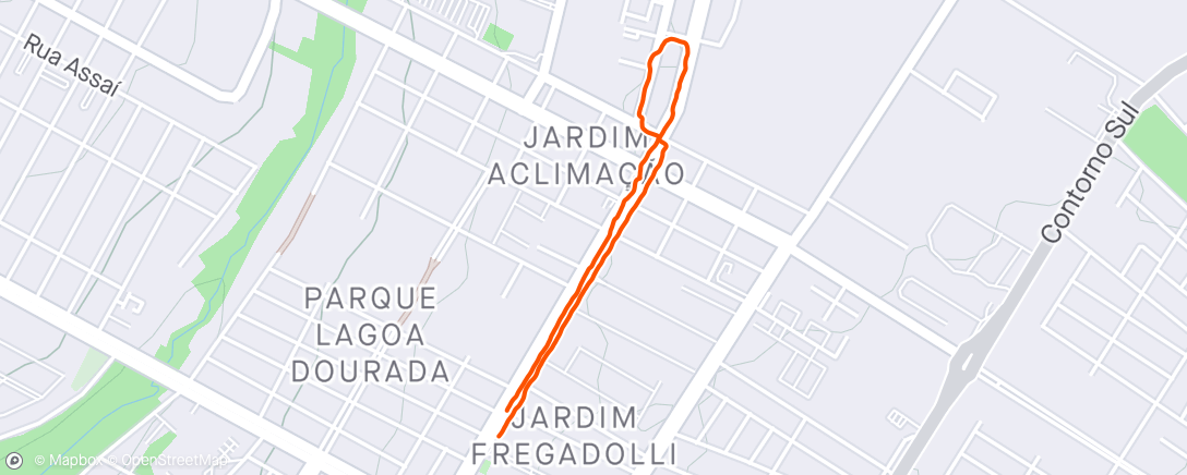 Map of the activity, Caminhada ao entardecer