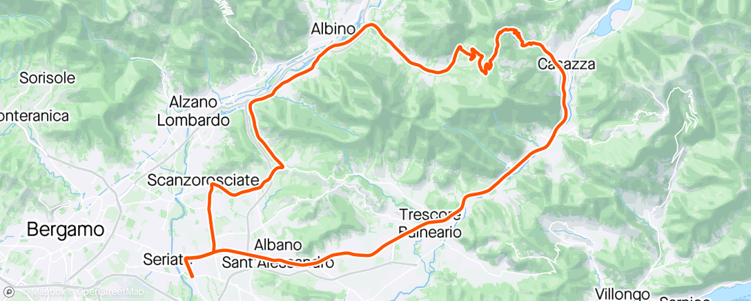 Map of the activity, La Cresta del Gallo