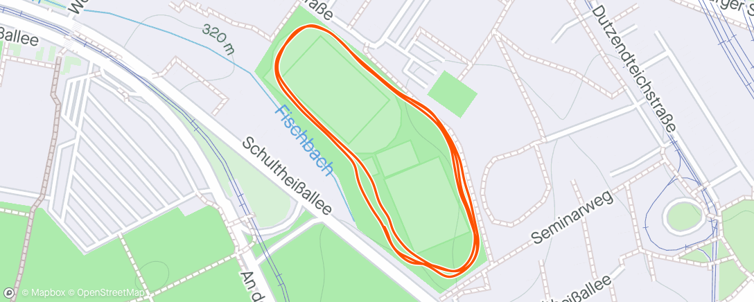 Map of the activity, Evening Run NTC