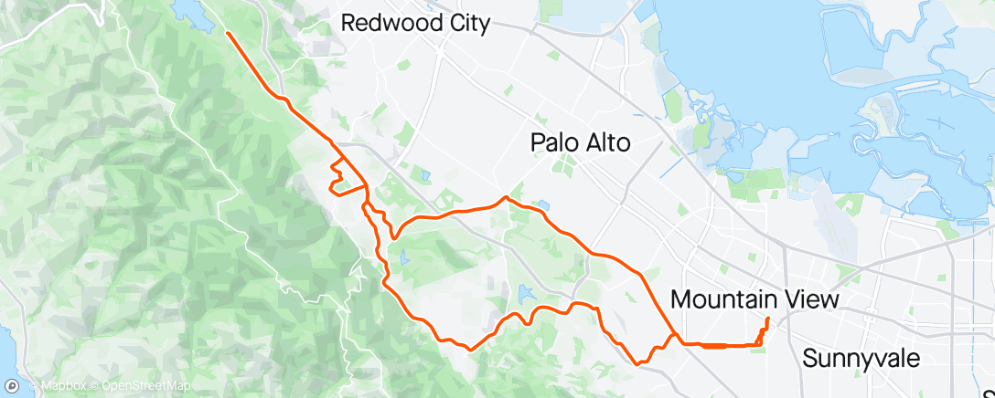 Map of the activity, Coffee Ride