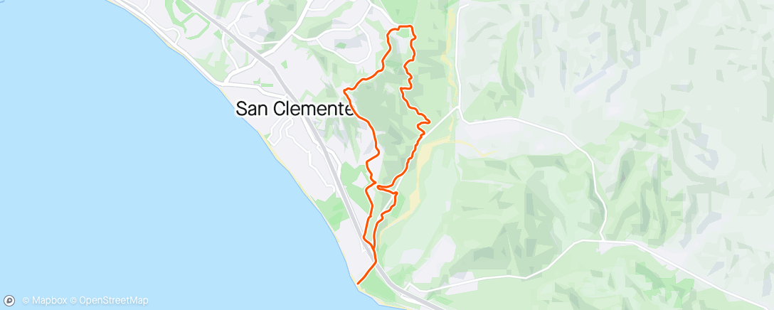 Mapa da atividade, Impromptu San Clemente route