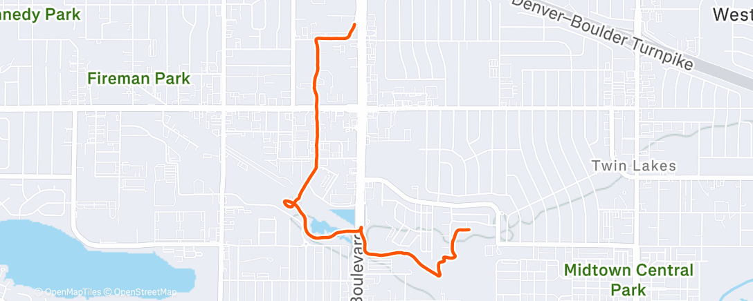 Mappa dell'attività Afternoon Run