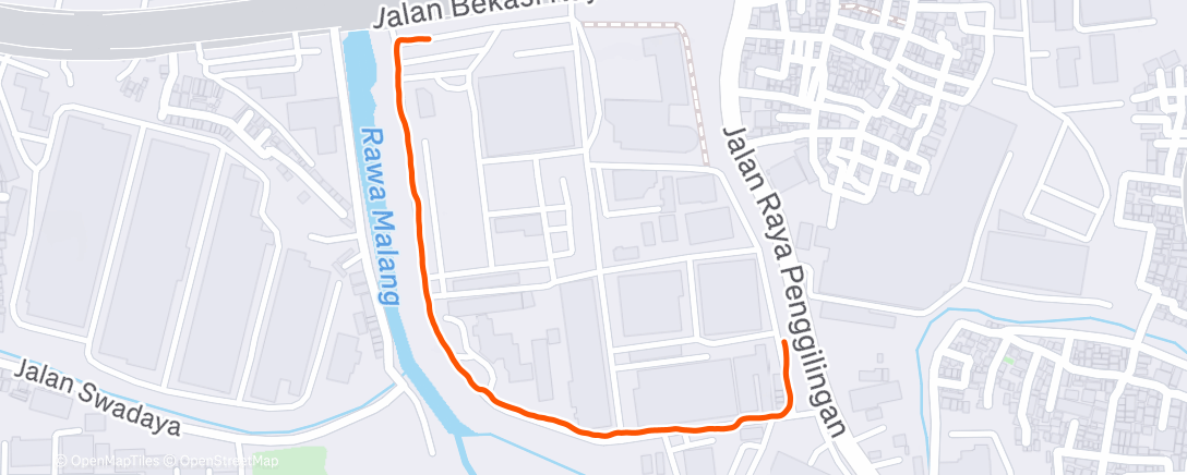 Map of the activity, Berjalan Sore