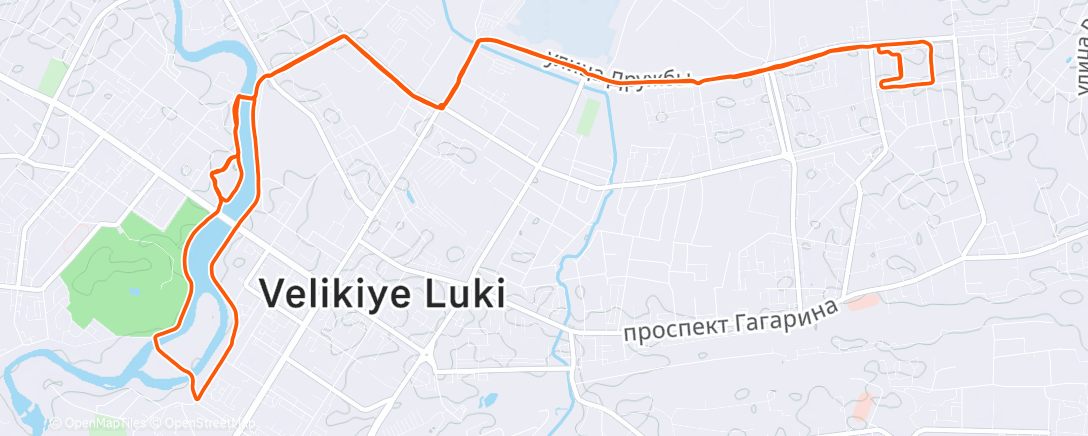 Карта физической активности (Полуденный забег)