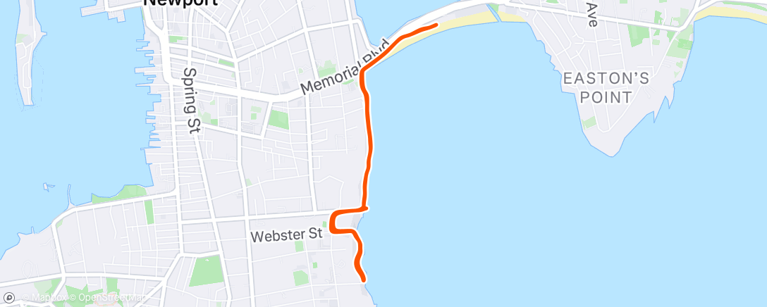 Map of the activity, Evening Run