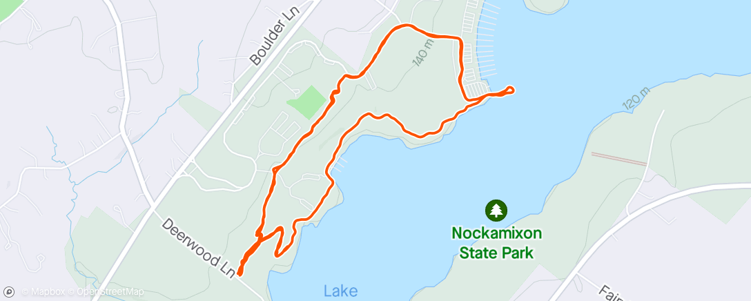 Map of the activity, Rock the Nock 10K  -  Battery died on the galaxy watch again!