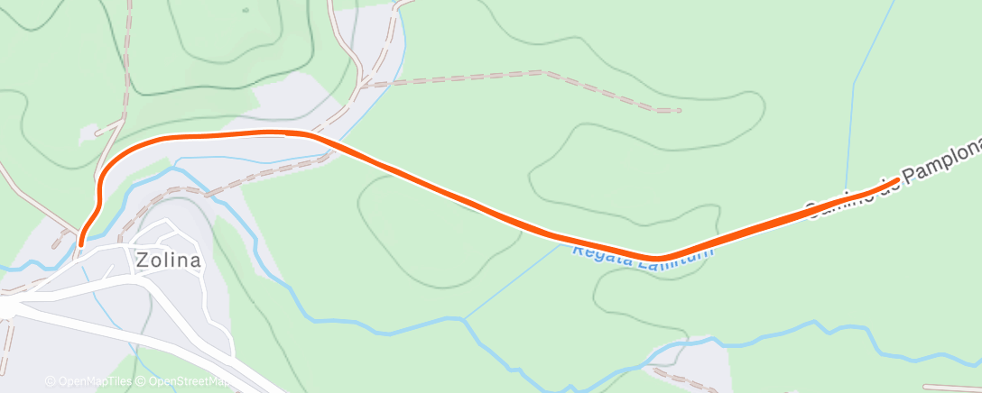 Map of the activity, Afternoon Run