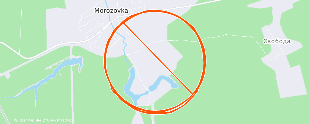 Map of the activity, Evening Run