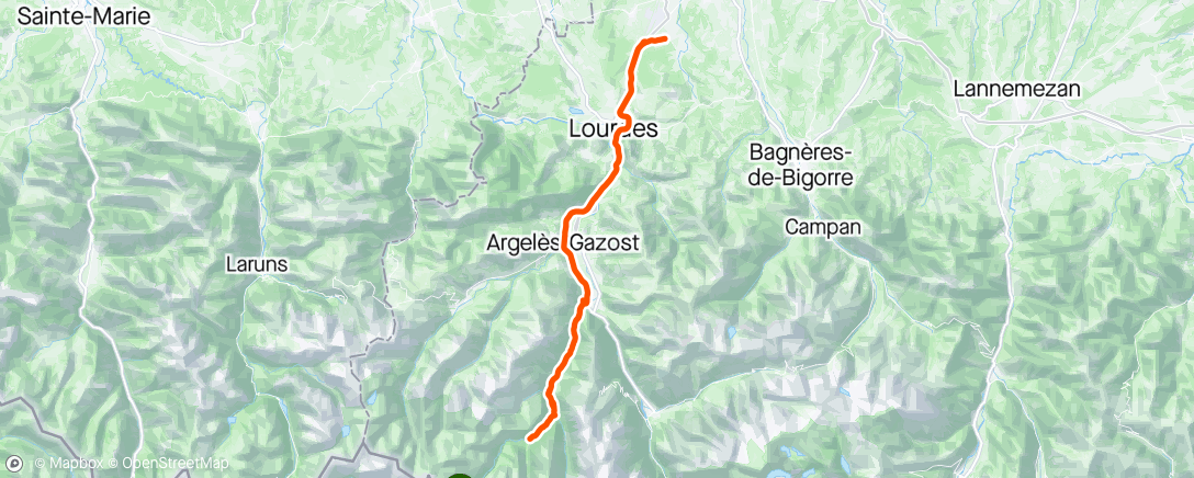 Map of the activity, Pont d'Espagne