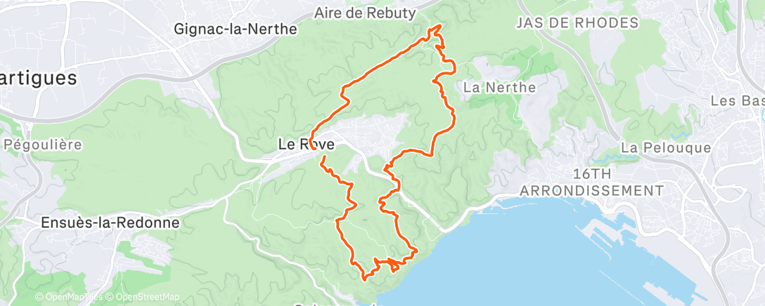 Map of the activity, Sortie FREEWHEEL au rove