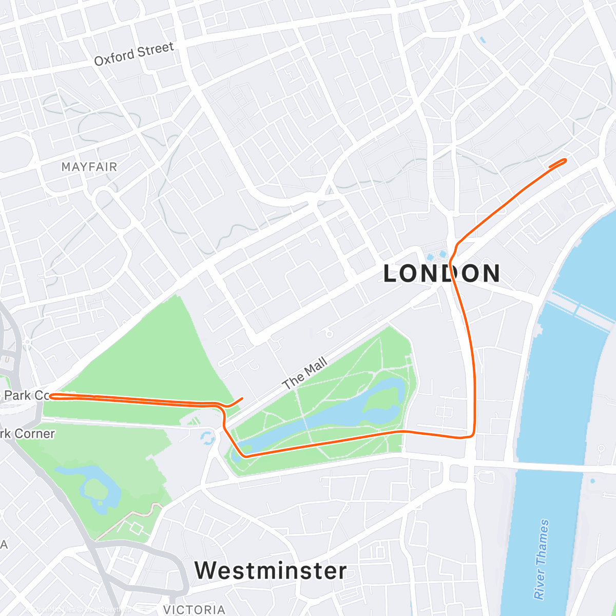 Map of the activity, Zwift - Classique in London