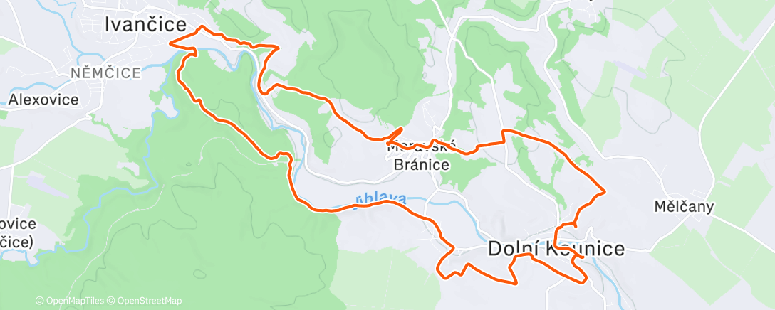 Map of the activity, Morning Trail Run